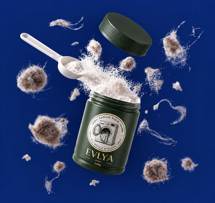 Votre lessive n'est pas faite pour s'occuper des poils. EVLYA, si.
