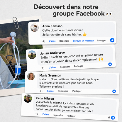 Pompe à eau portable : kit avec tuyau et embout
