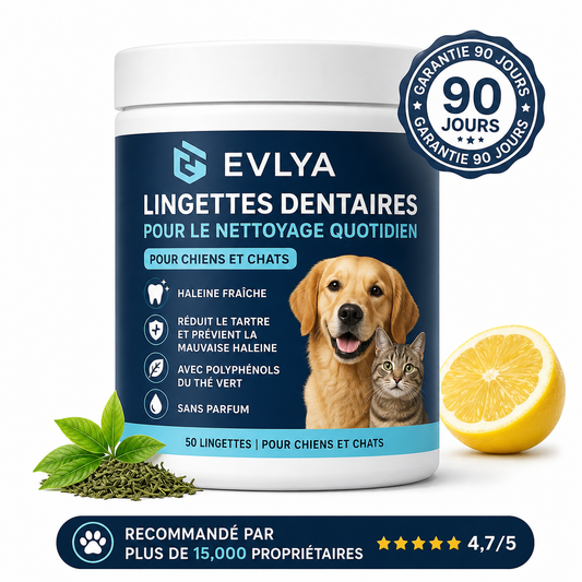 Lingettes  dentaires Evlya  pour animaux