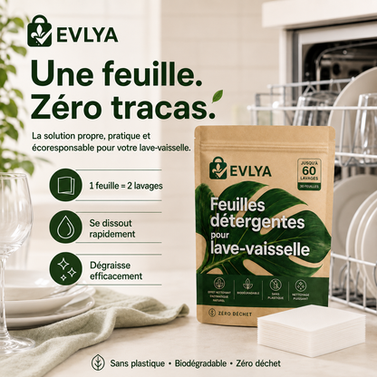 Feuilles de lave-vaisselle écologiques