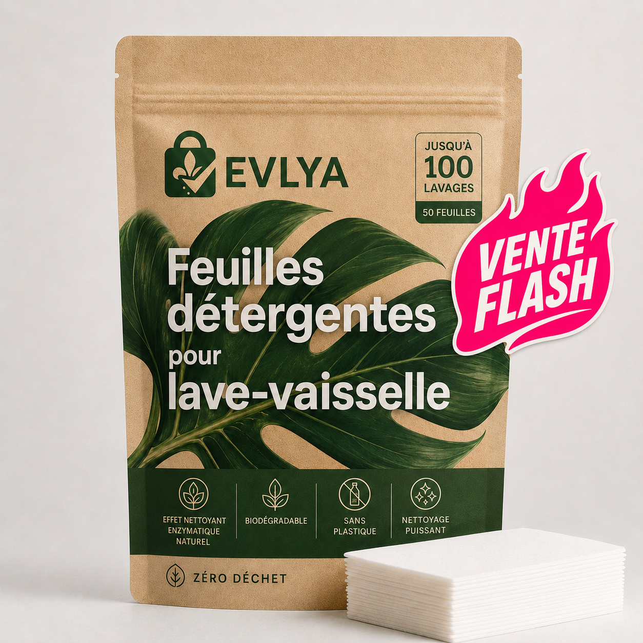 Feuilles de lave-vaisselle écologiques