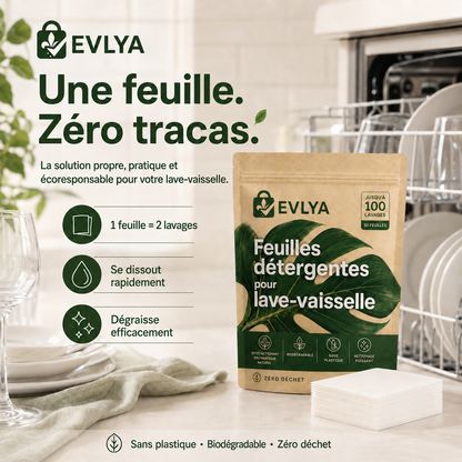 Feuilles de lave-vaisselle écologiques