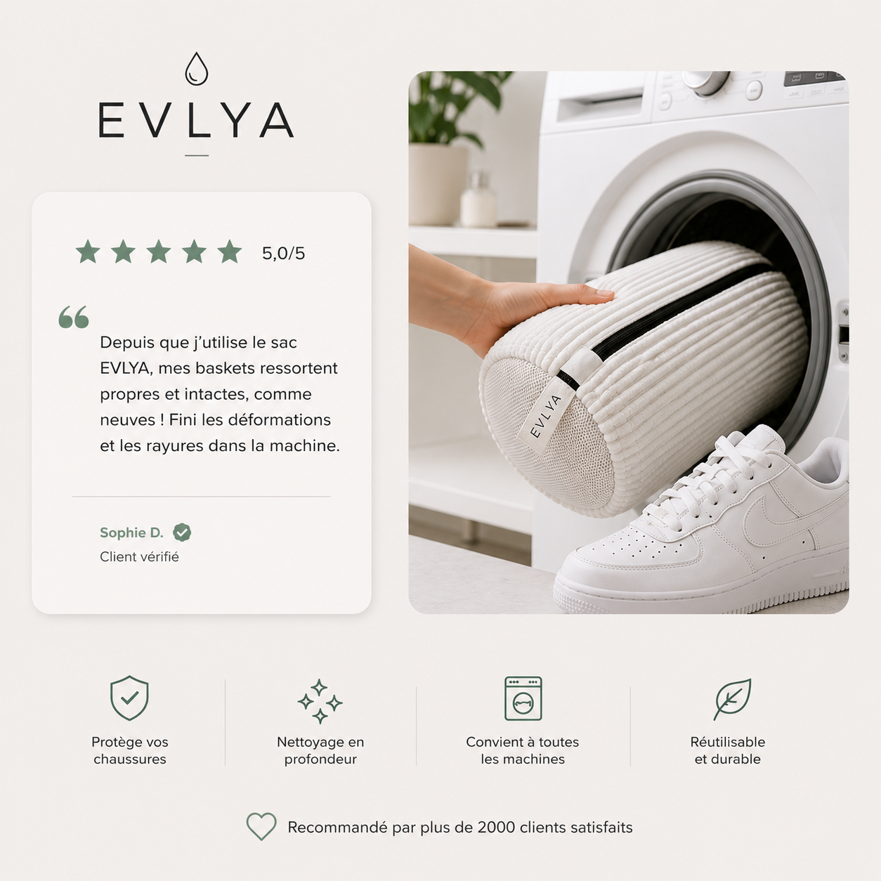 Sac lavage chaussure