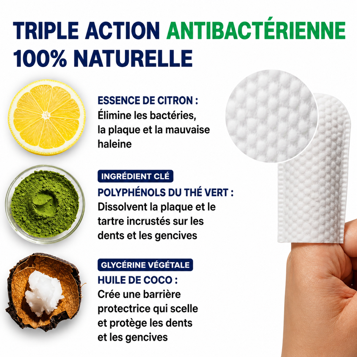 Lingettes  dentaires Evlya  pour animaux