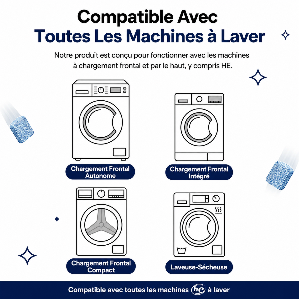 Evlya – Nettoyant Pro pour machine à laver