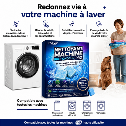 Evlya – Nettoyant Pro pour machine à laver