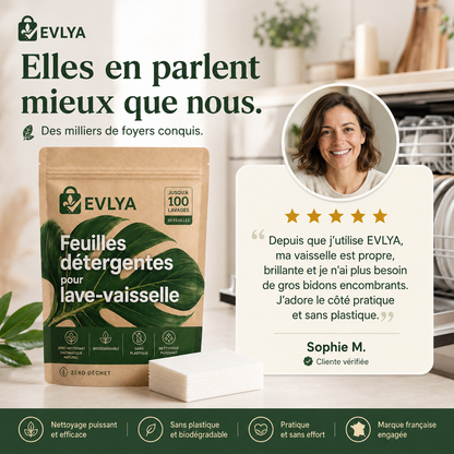 Feuilles de lave-vaisselle écologiques