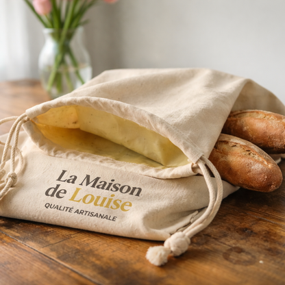 Sac à pain en cire d'abeille Evlya – Format 30 × 40 cm