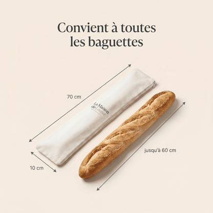 Le Sac à Baguette · Coton & Cire d'Abeille · 70×10 cm